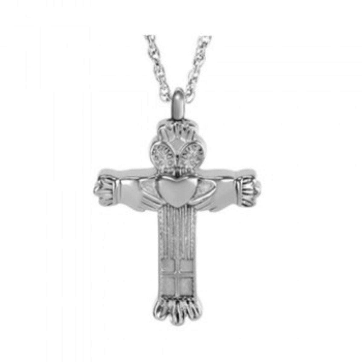 Silver Claddagh Cross Pendant Urn