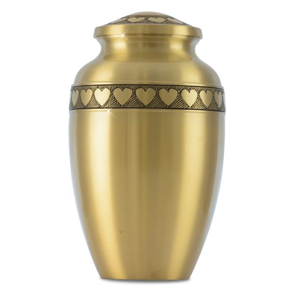 Hearts Ring Brass Urn